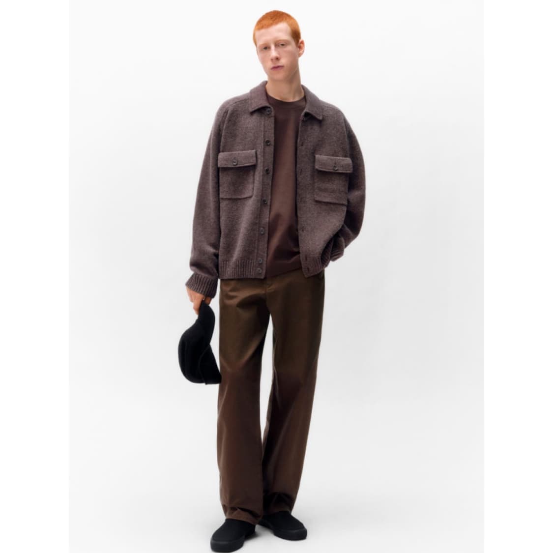 [XL] 유니클로 U 램스울 니트 가디건 브라운 상품이미지4