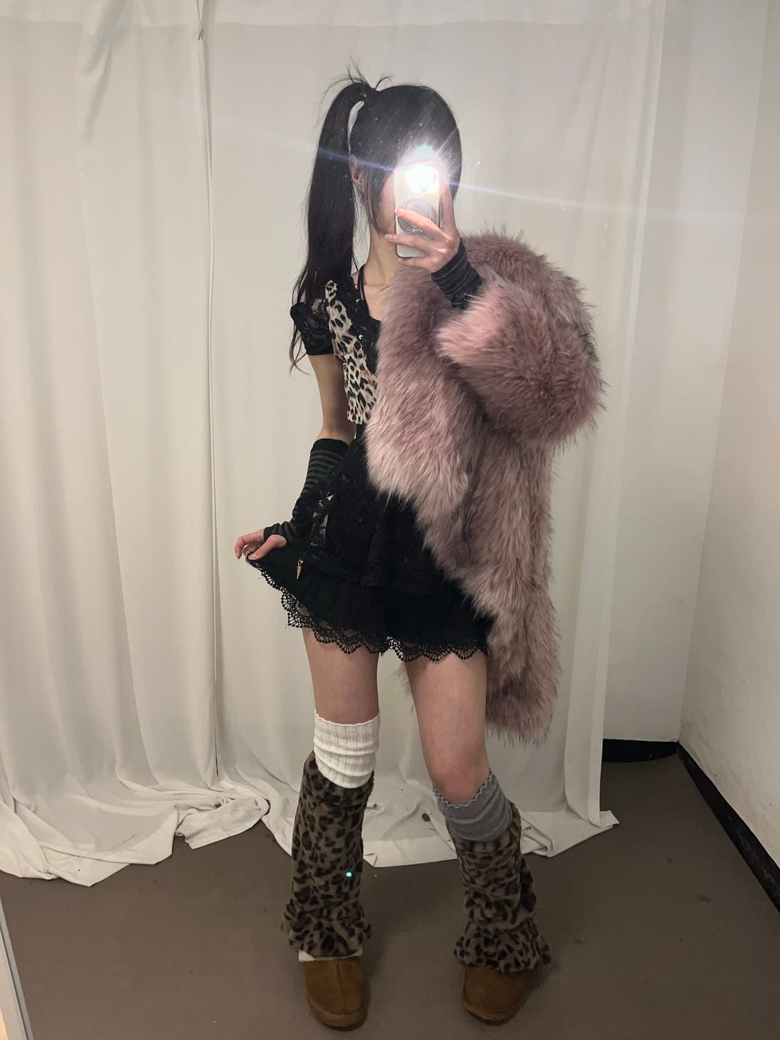 핑크 에코퍼 자켓 상품이미지4