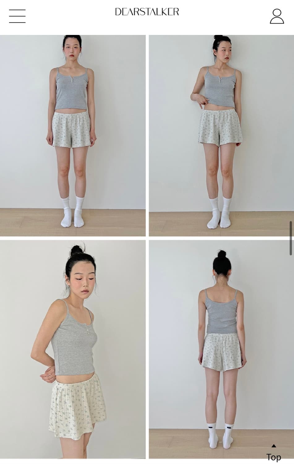 디어스토커 코튼 쇼츠 새상품 상품이미지6