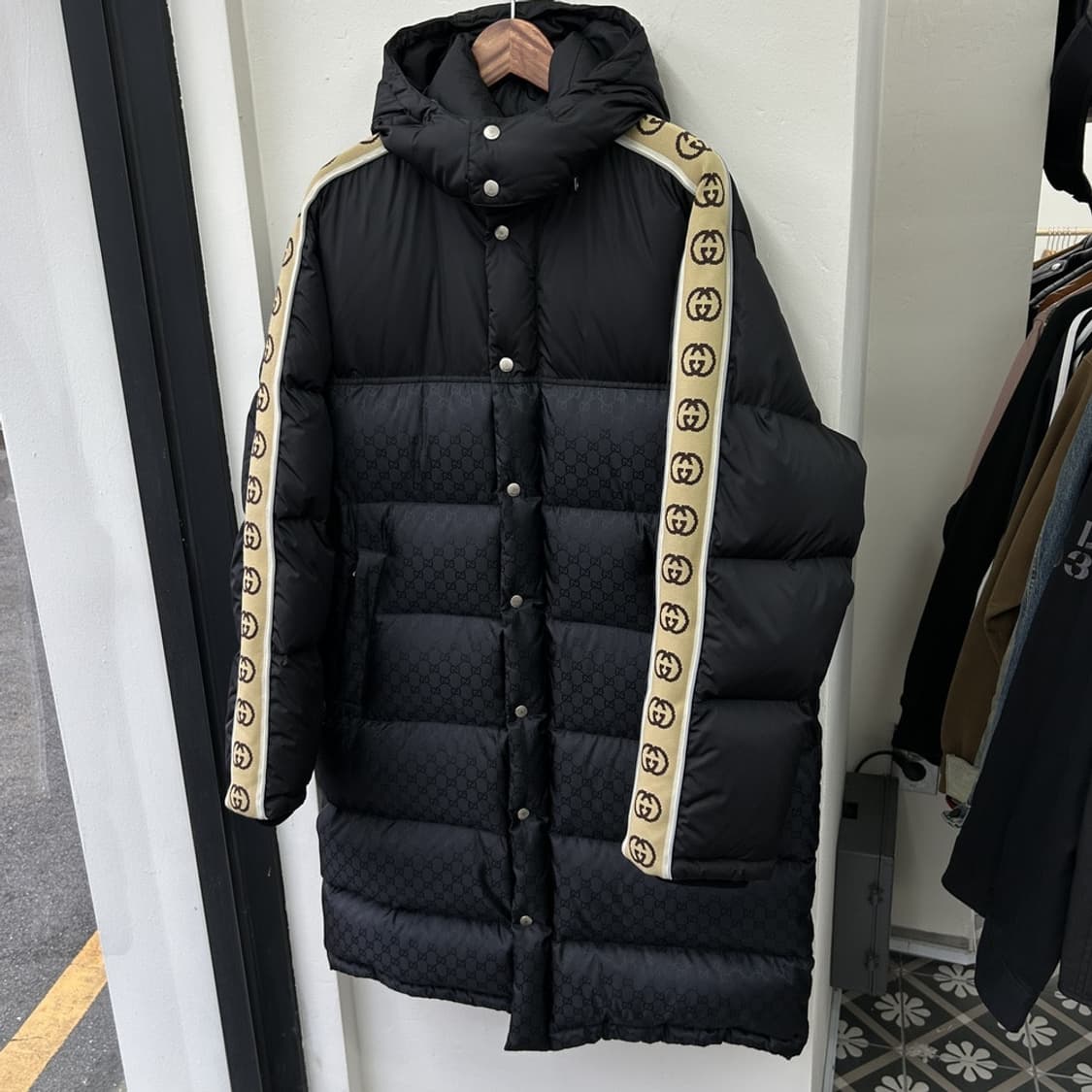 15275 - 구찌 GG 자카드 나일론 롱패딩 상품이미지2