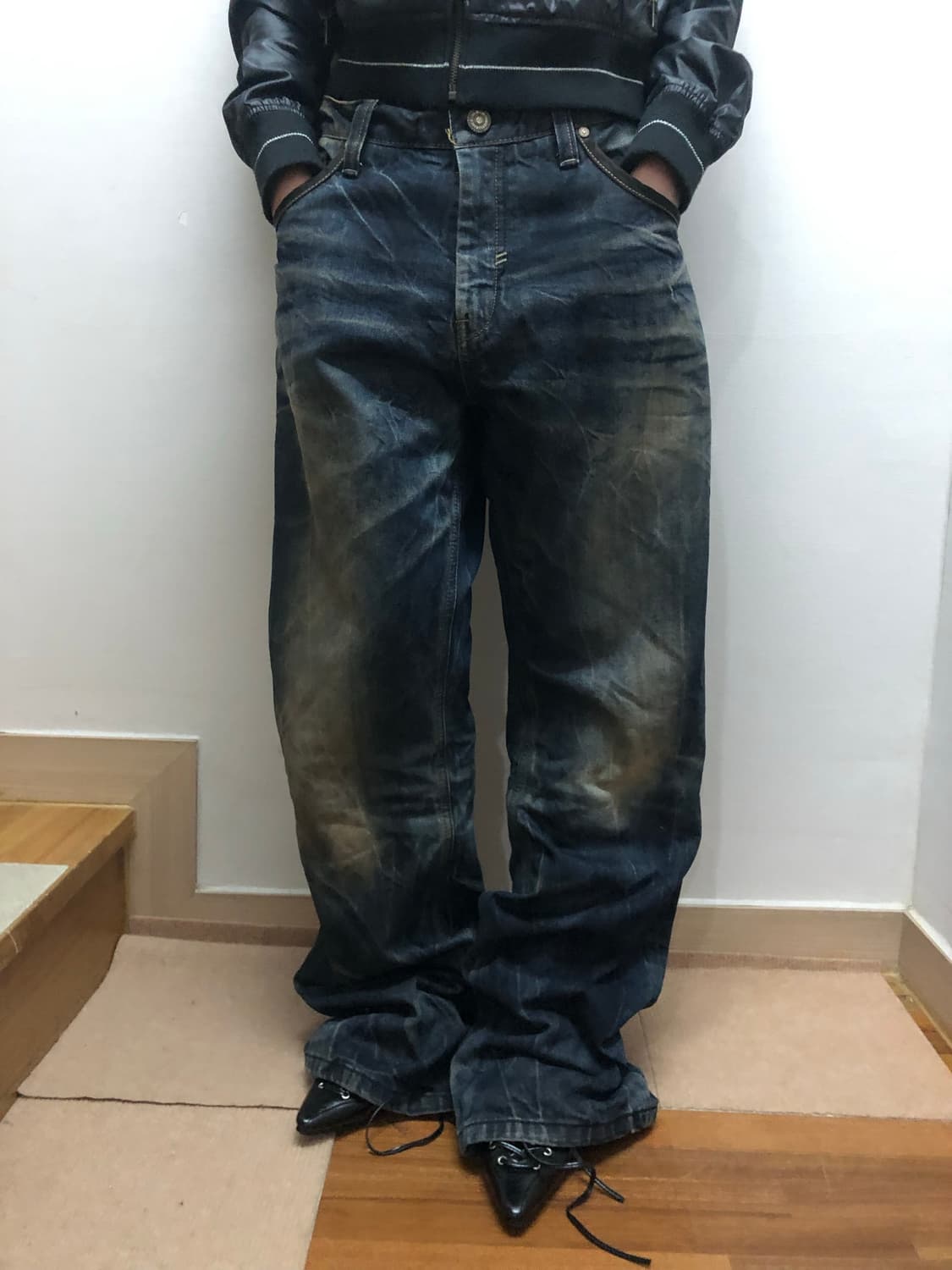 빈티지 에비수 데님 워싱 팬츠 상품이미지5