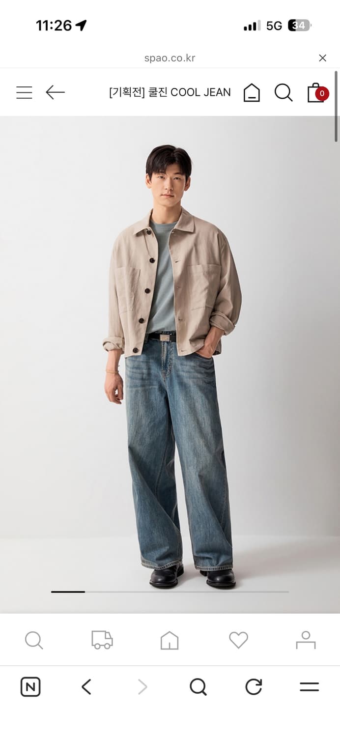 스파오[COOL] 와이드 진(Vintage Indigo) 상품이미지1