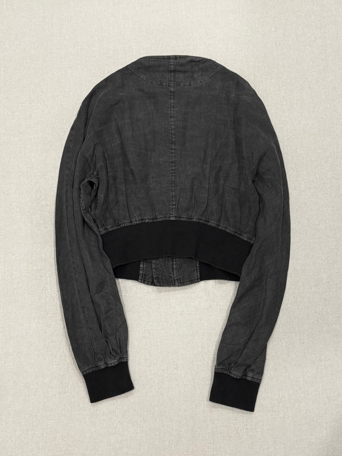 요지야마모토 Sumi Dyed 린넨 크롭 자켓 상품이미지5