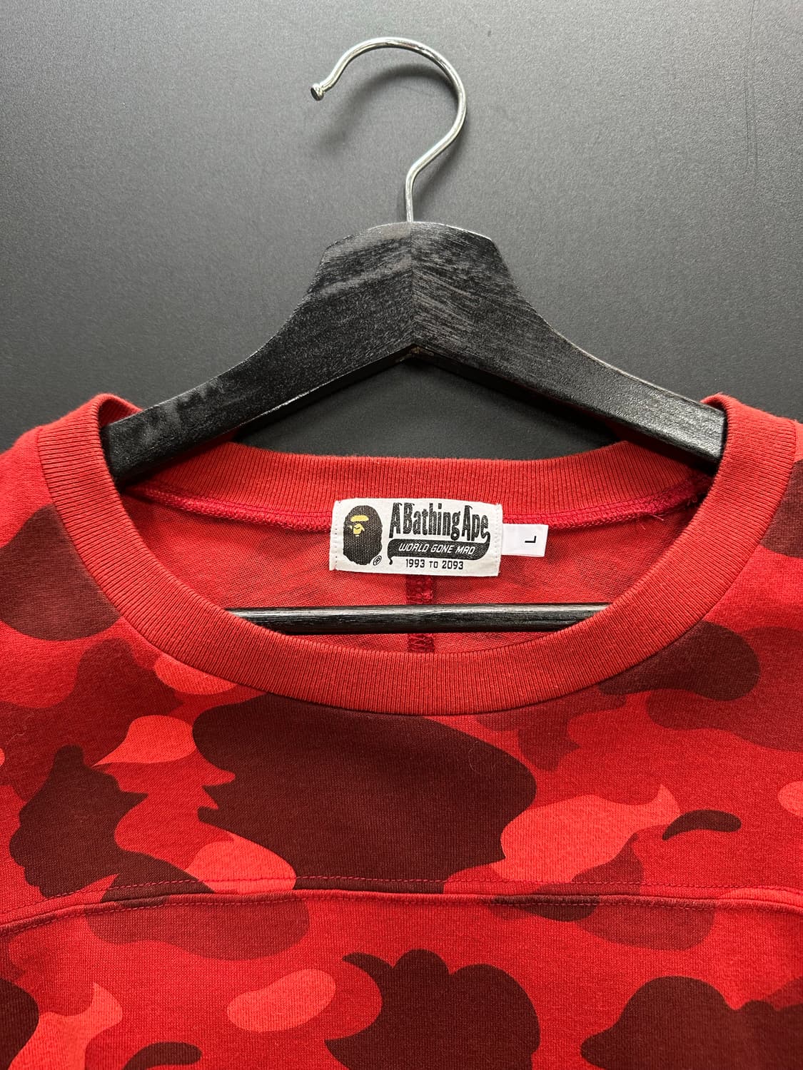 베이프 스타카모 롱슬리브긴팔티 적계 상품이미지7