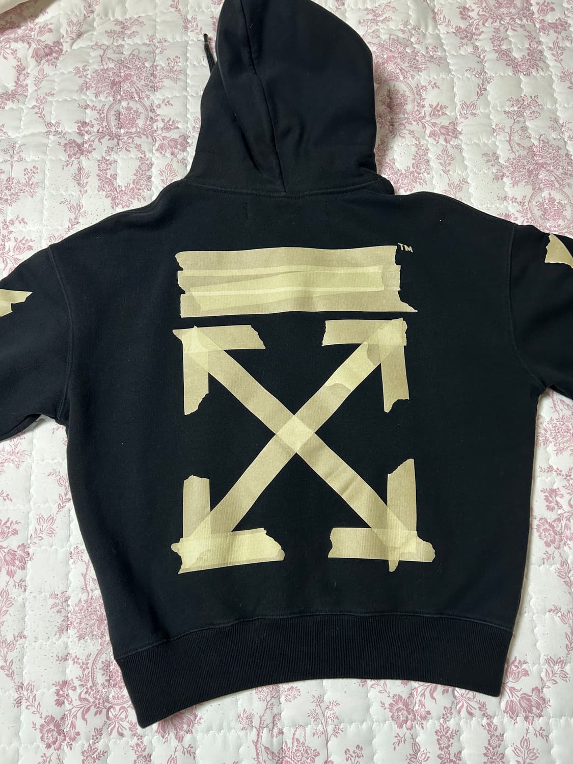 정품 오프화이트 후드티 S-90 블랙 상품이미지2