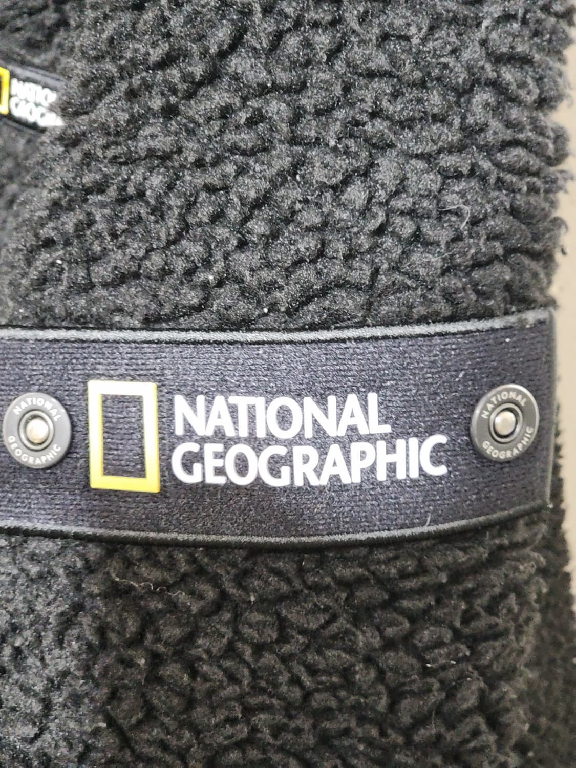 (XL) 내셔널지오그래픽 후리스 점퍼 블랙 뽀글이 플리스 와펜자켓  상품이미지5