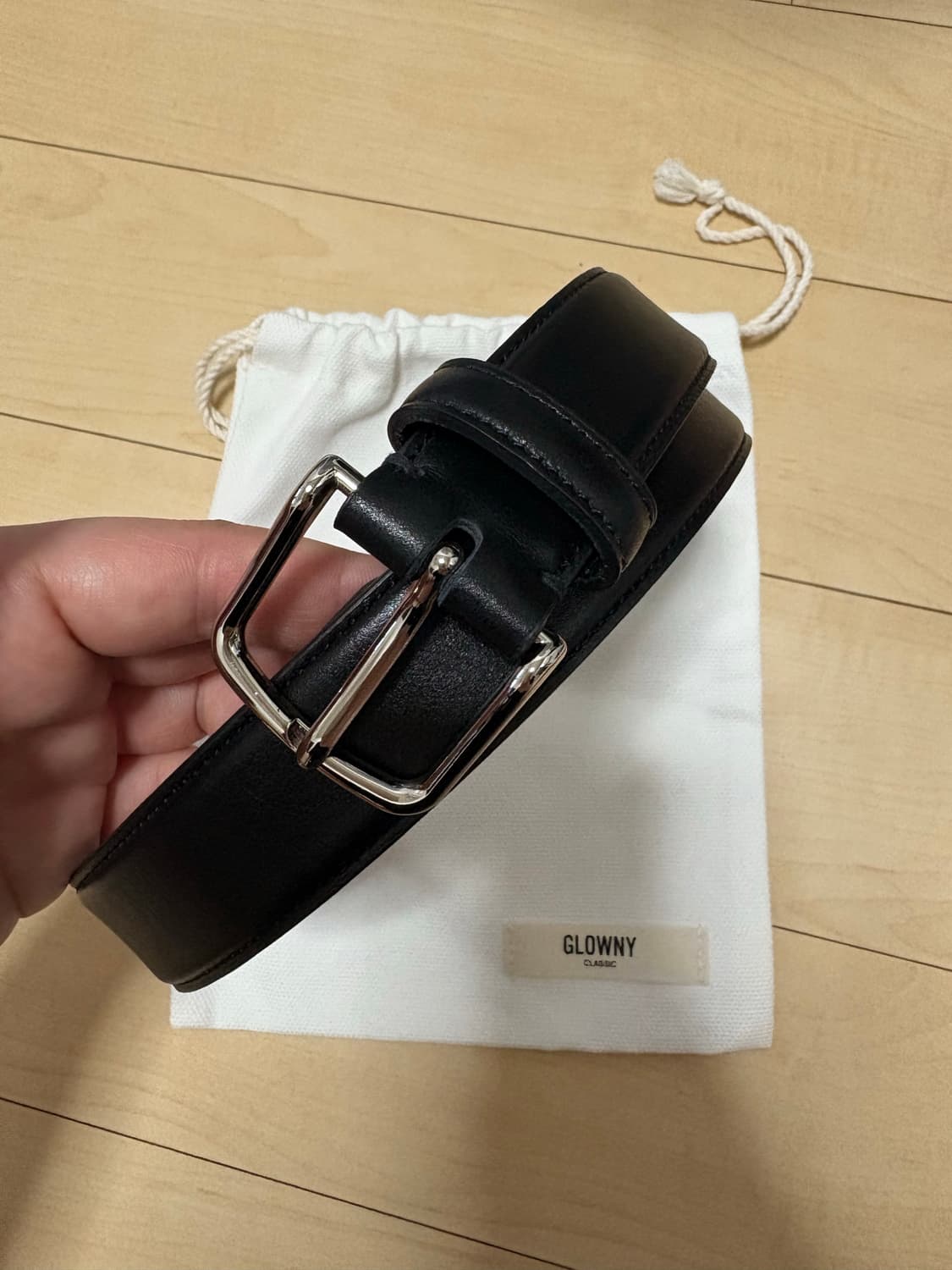 글로니 에브리데이 G 클래식 벨트 블랙 로우 상품이미지4