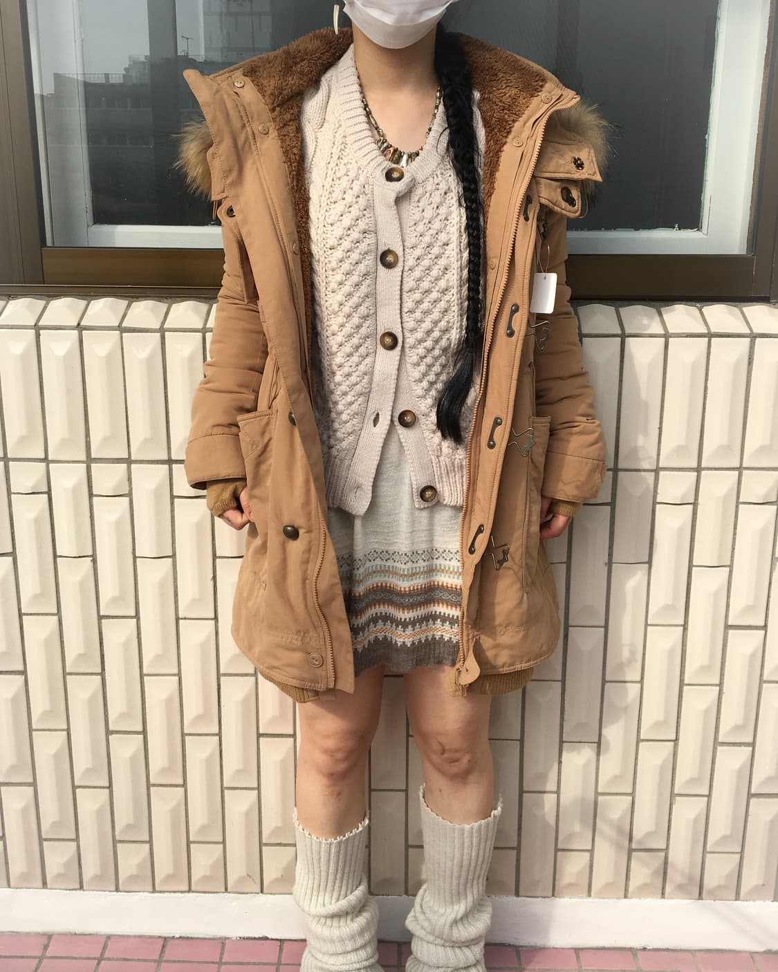 Raccoon fur hood filed jacket 상품이미지8