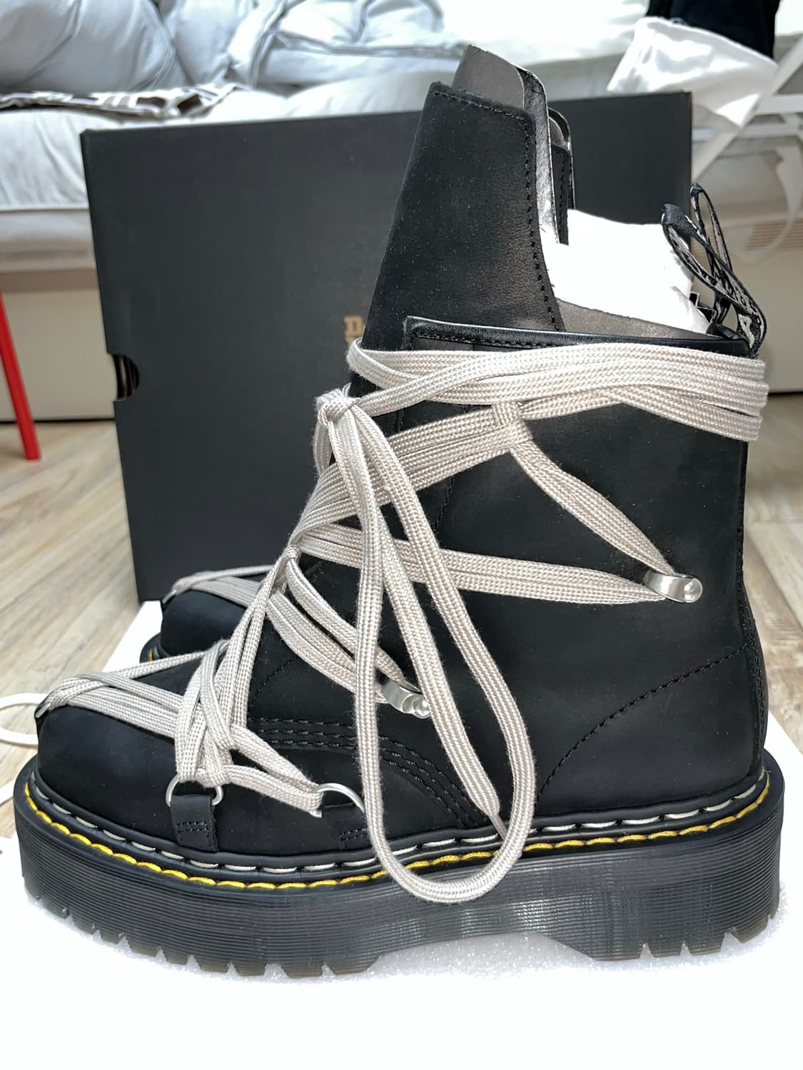 릭오웬스 닥터마틴 메가레이스 쿼드솔 270 uk8 상품이미지2