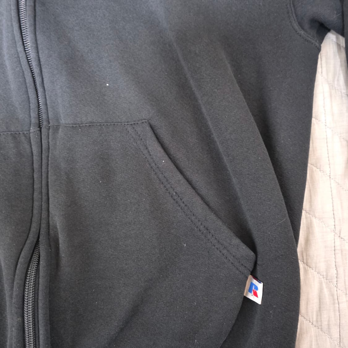 [M] 90s 러셀 애슬레틱 후드집업 블랙 ver. 하드페이드 상품이미지2