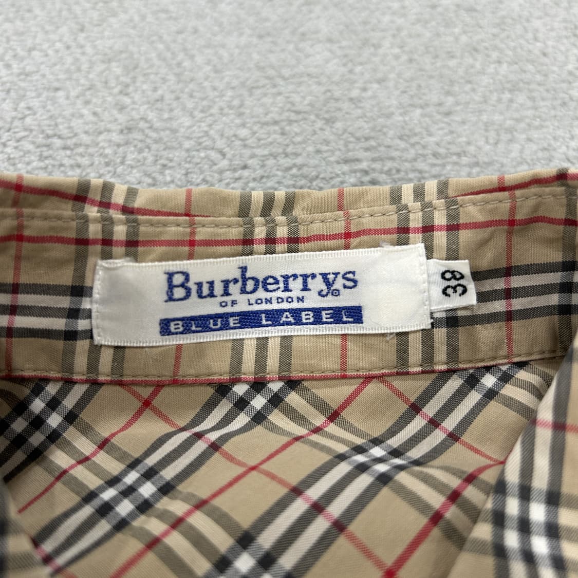 버버리 블루라벨 일본 정품 체크 셔츠 s 상품이미지2