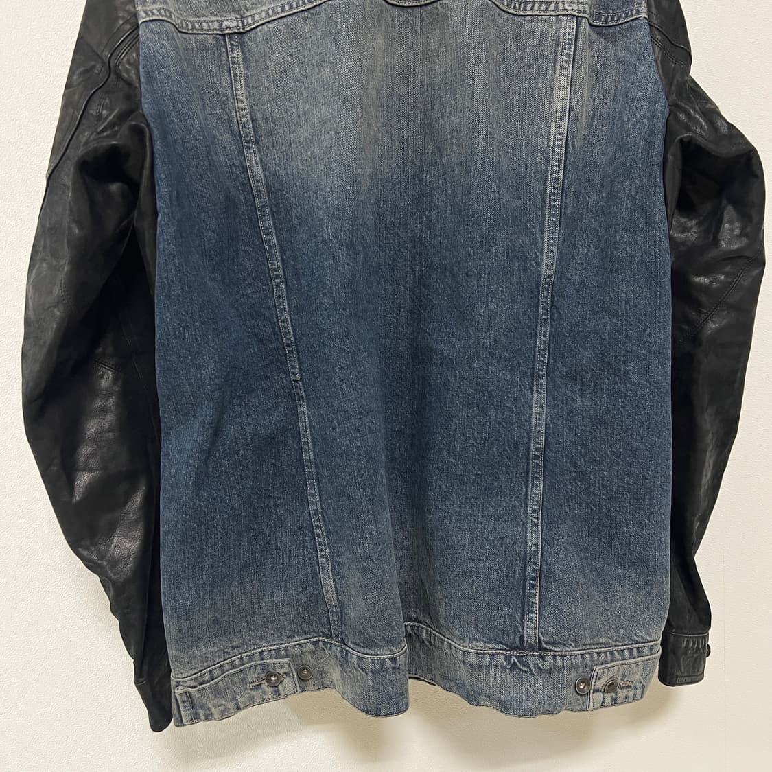 릭오웬스 14SS 다크쉐도우 팔가죽 데님 자켓 허슬러 블루 상품이미지6