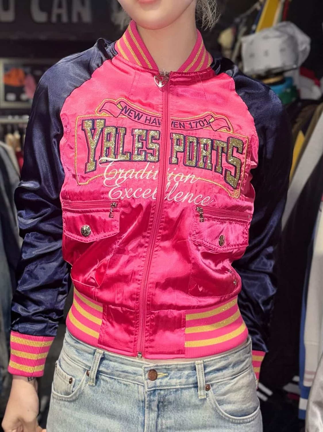 YALE 예일 핑크 점퍼 상품이미지1