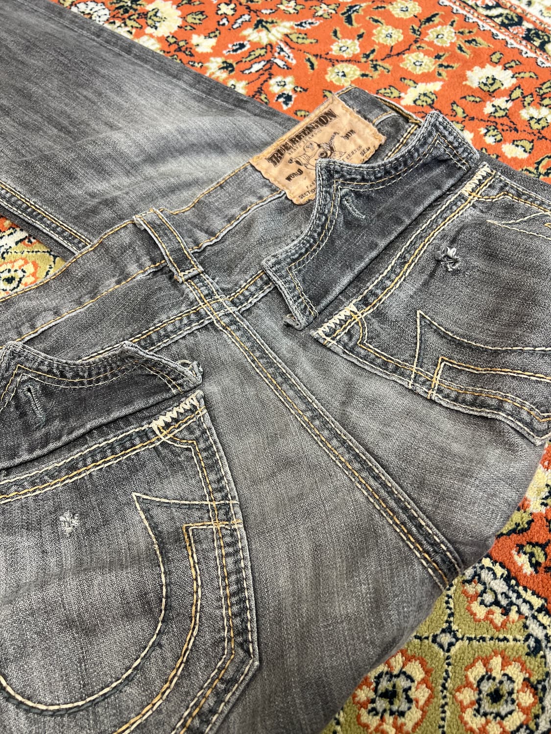 [33] 트루릴리전 RICKY BIG QT 그레이 데님팬츠 상품이미지10