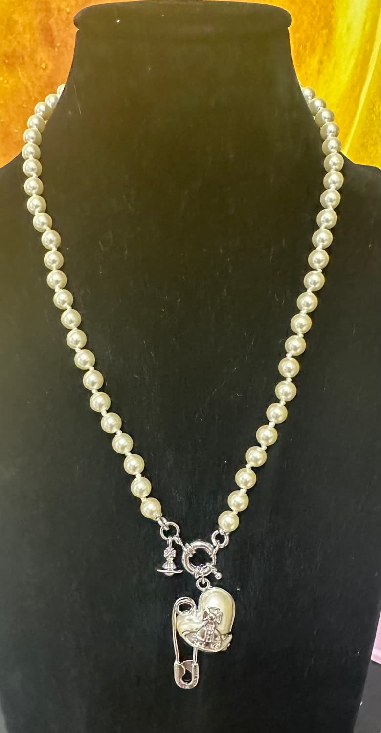 비비안웨스트우드 진주 목걸이 하트 팬던트 상품이미지1