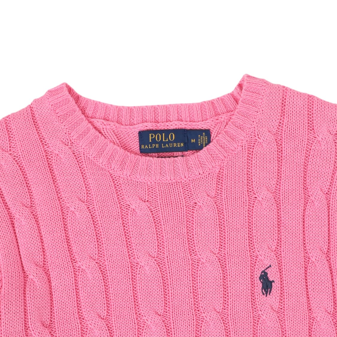 폴로 랄프로렌 핑크 케이블 반팔 니트 상품이미지2