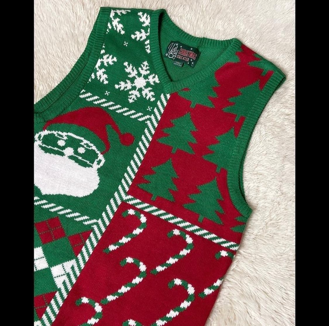산타클로스 크리스마스 니트조끼 어글리니트 상품이미지8