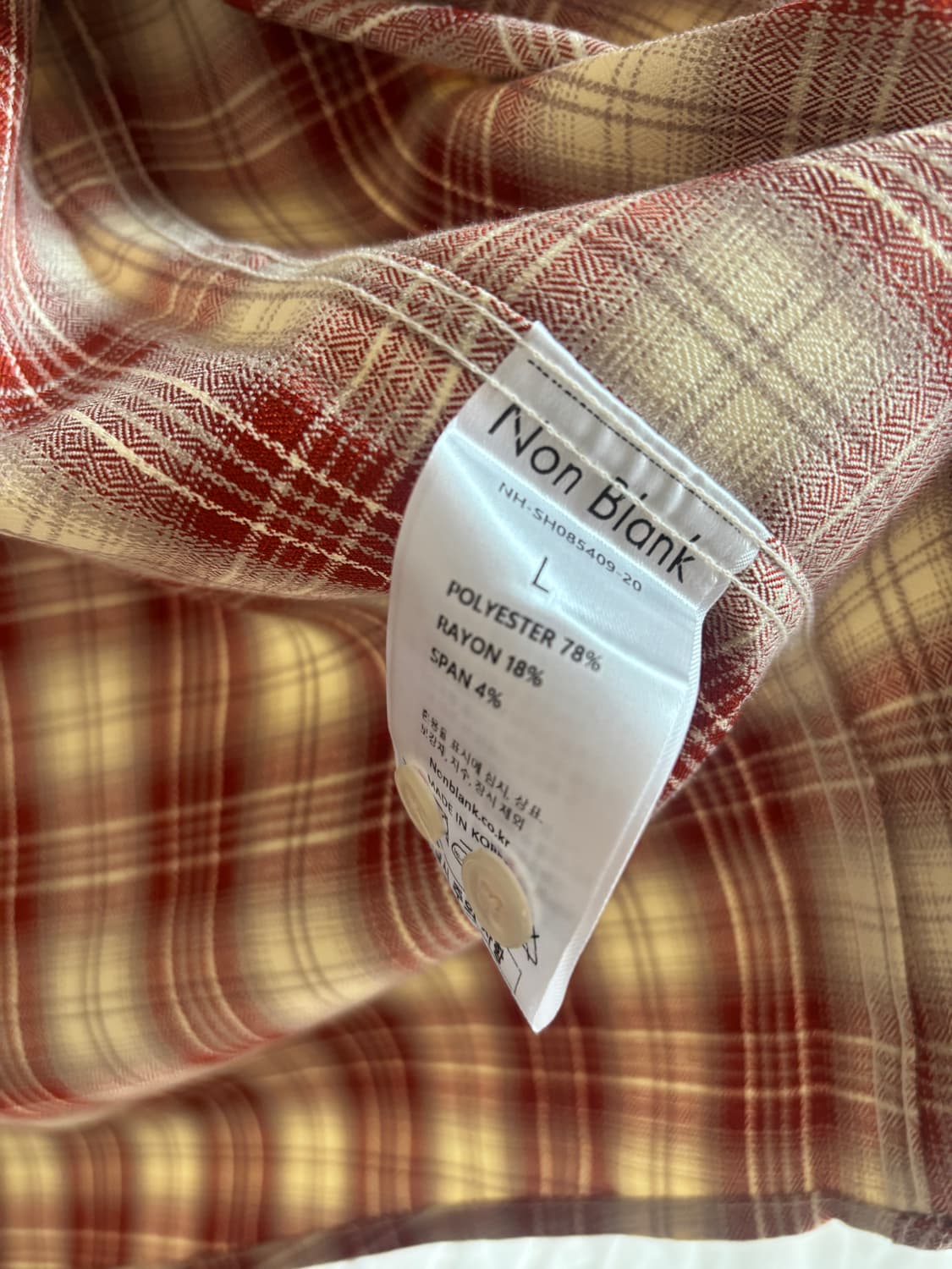 넌블랭크 체크셔츠 상품이미지3