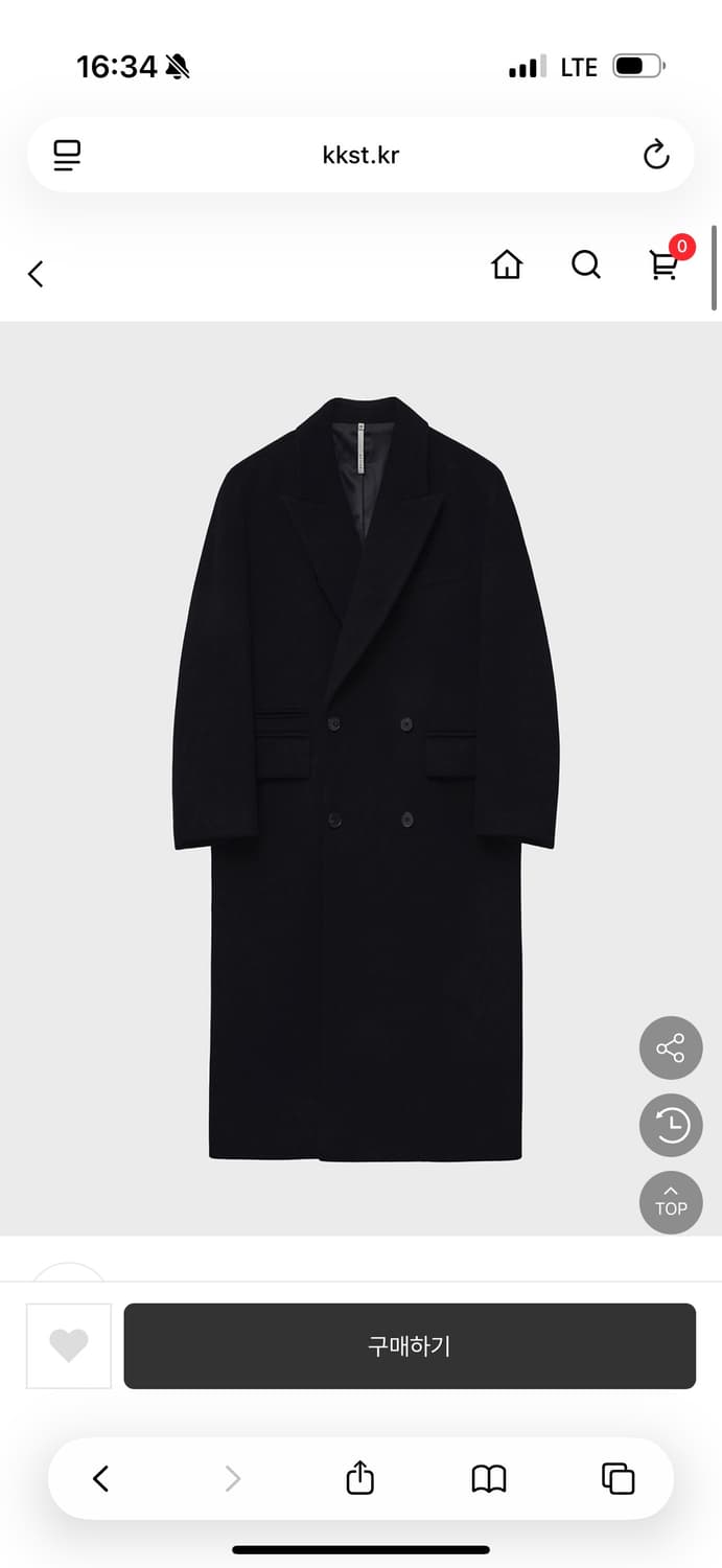 노이어 X 깡 더블코트 52 새상품 상품이미지1