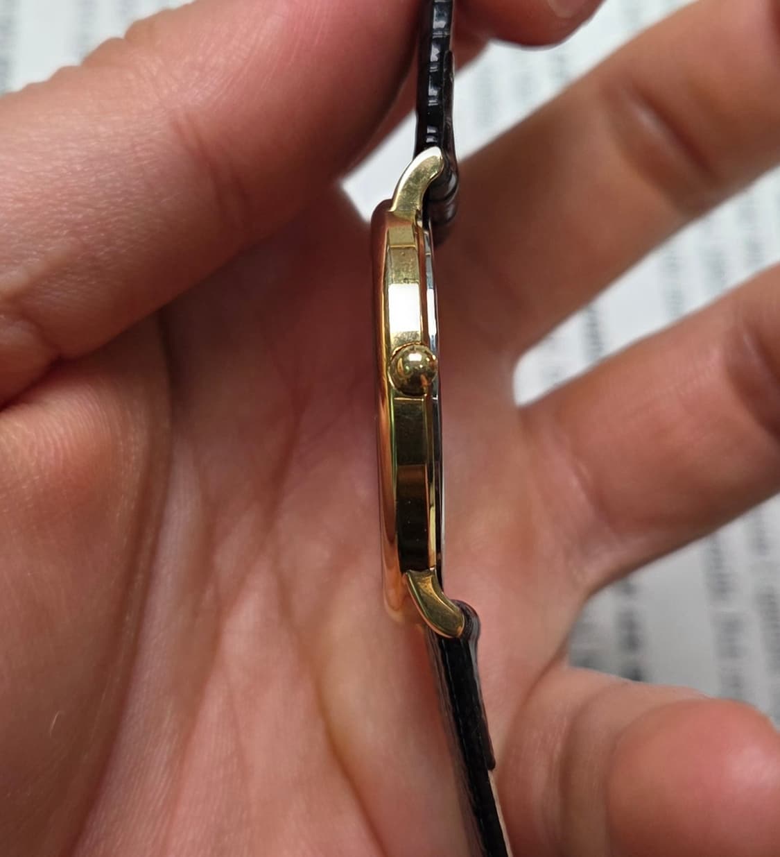 빈티지 론진 황금날개 올금장 슬림쿼츠 드레스워치  상품이미지5