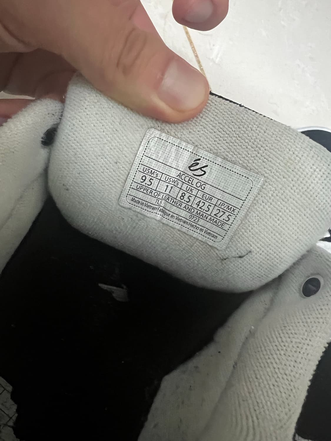 Es 에스 보드화 블랙/화이트 275 상품이미지4