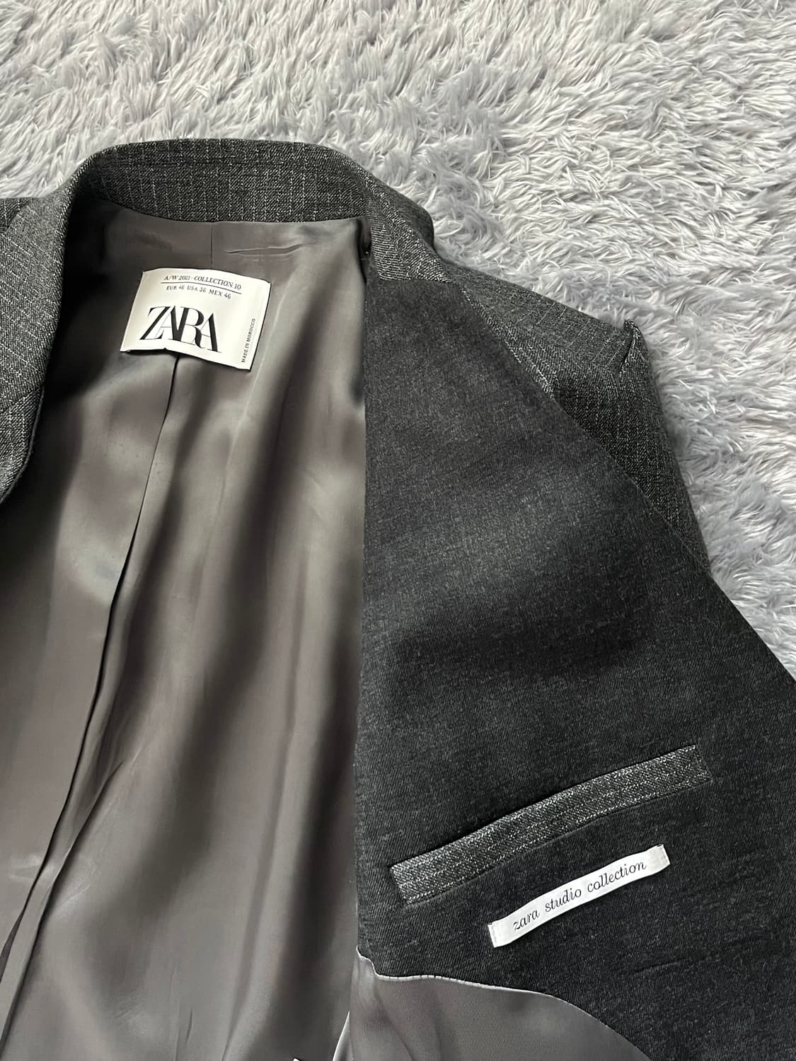 (명작.셋업판매) 자라 스튜디오 컬렉션 울블랜드 수트 셋업 상품이미지4