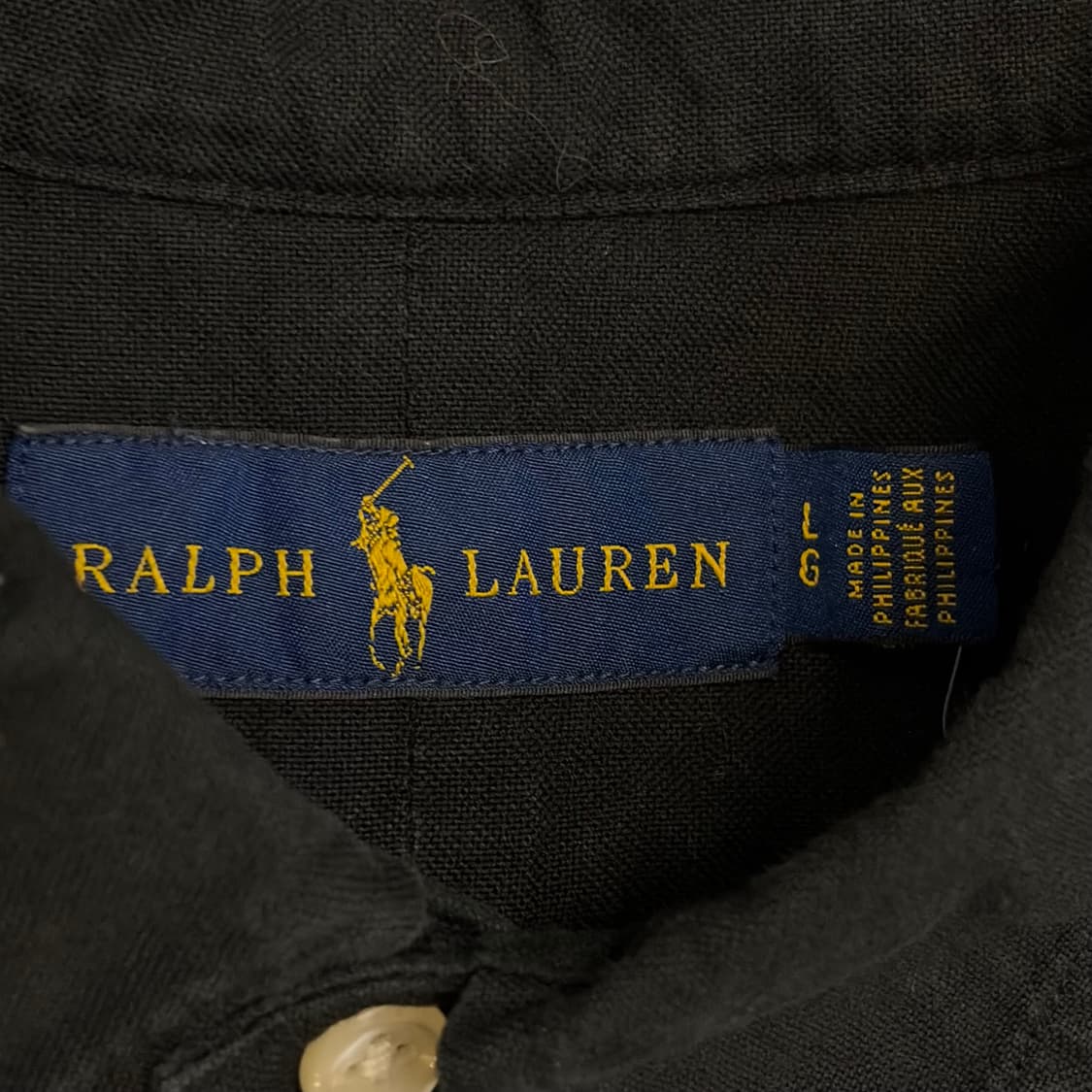 미국 빈티지 폴로랄프로렌 긴팔 검정 블랙셔츠 상품이미지4