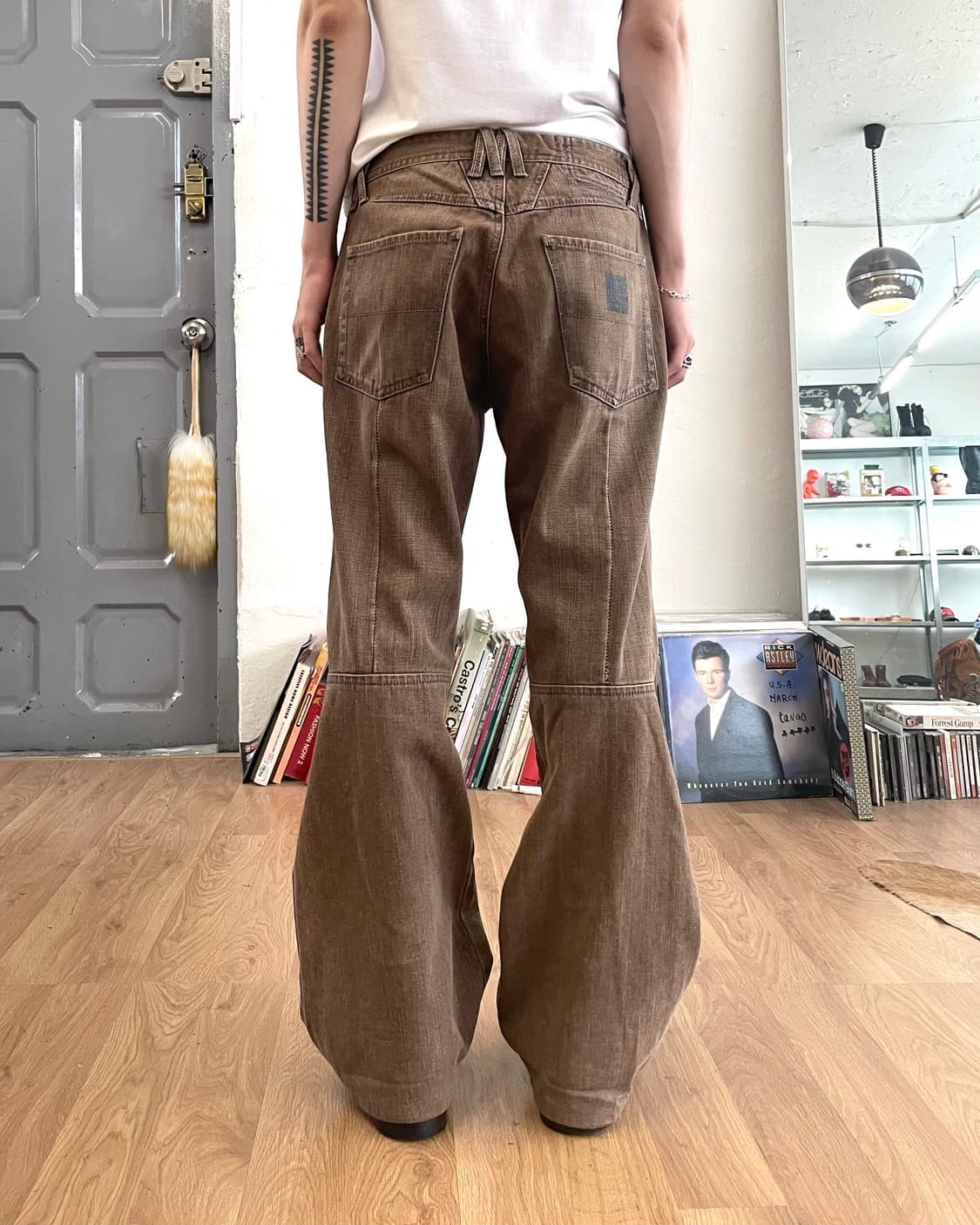 [M] 마리떼프랑소와저버 플레어 브라운 데님 팬츠 상품이미지3