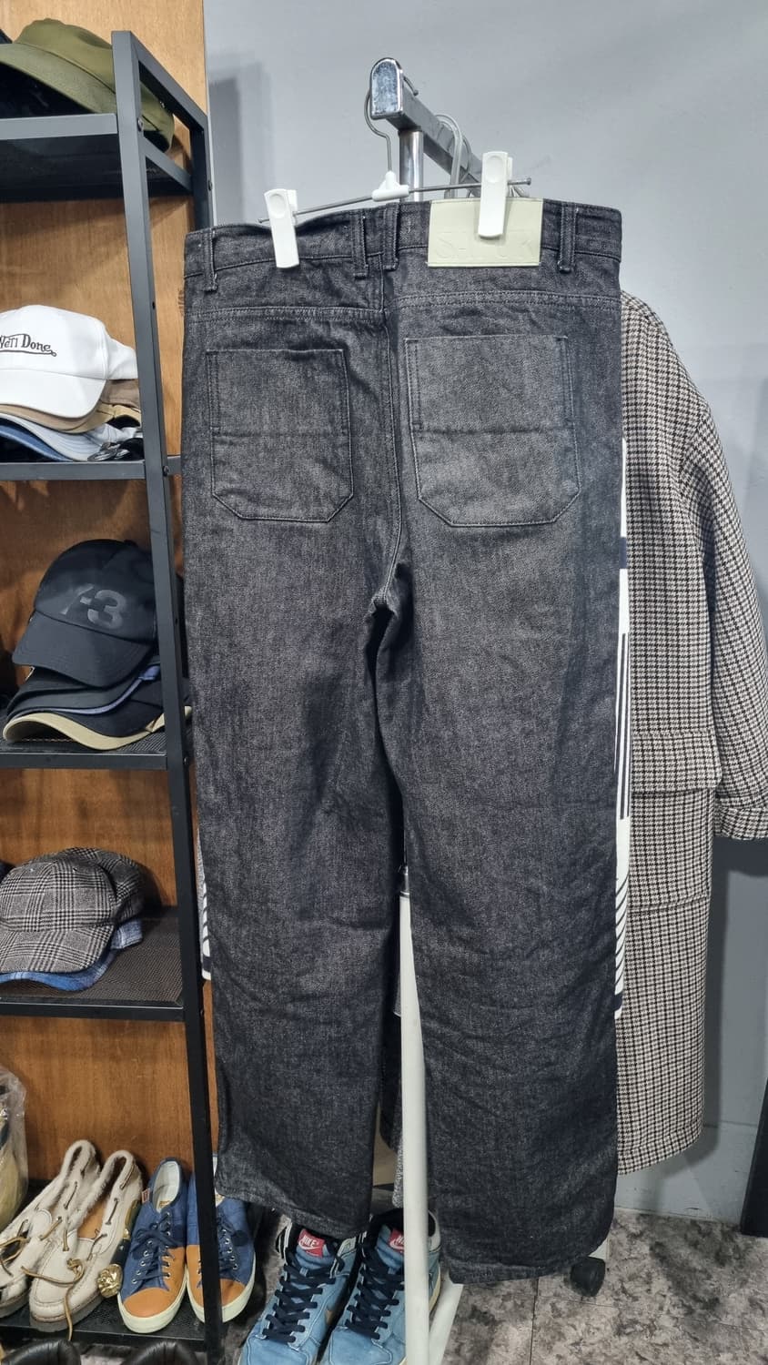 세터 블랙진 L(허리단면43) 33size 총장111 거의새거 상품이미지3