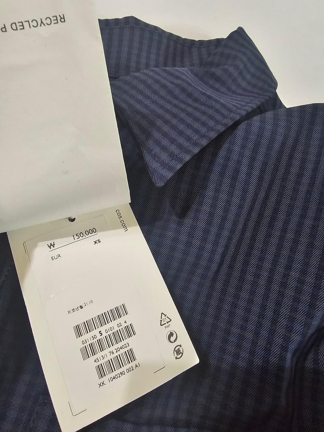 [새상품/XS] COS 코스 남성 릴렉스드 체크 셔츠 자켓 상품이미지7