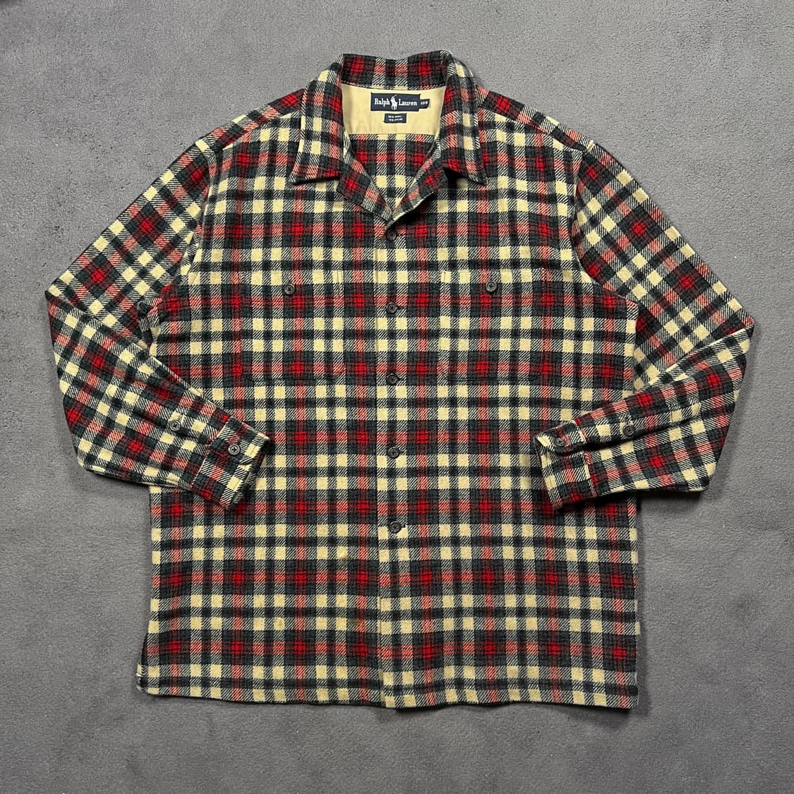 폴로 레드 체크 울 셔츠 상품이미지2