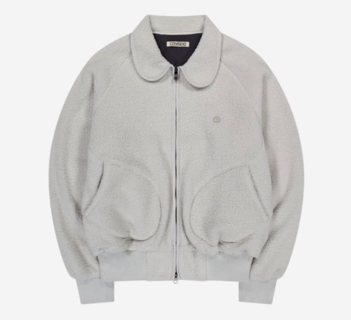 코이세이오 라운드카라 후리스자켓 그레이 상품이미지1