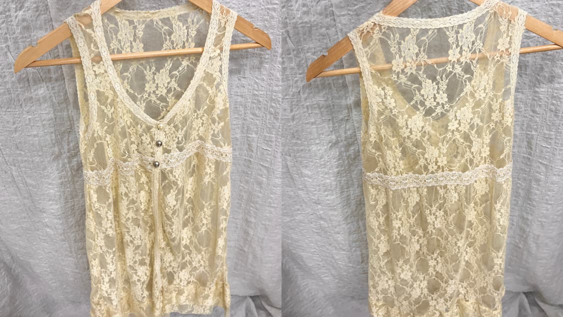 yellow lace vest 상품이미지7