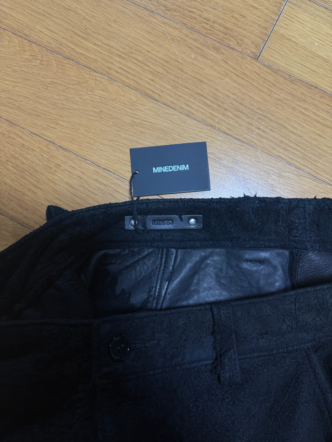 마인데님 쉽레더 쇼츠 상품이미지3