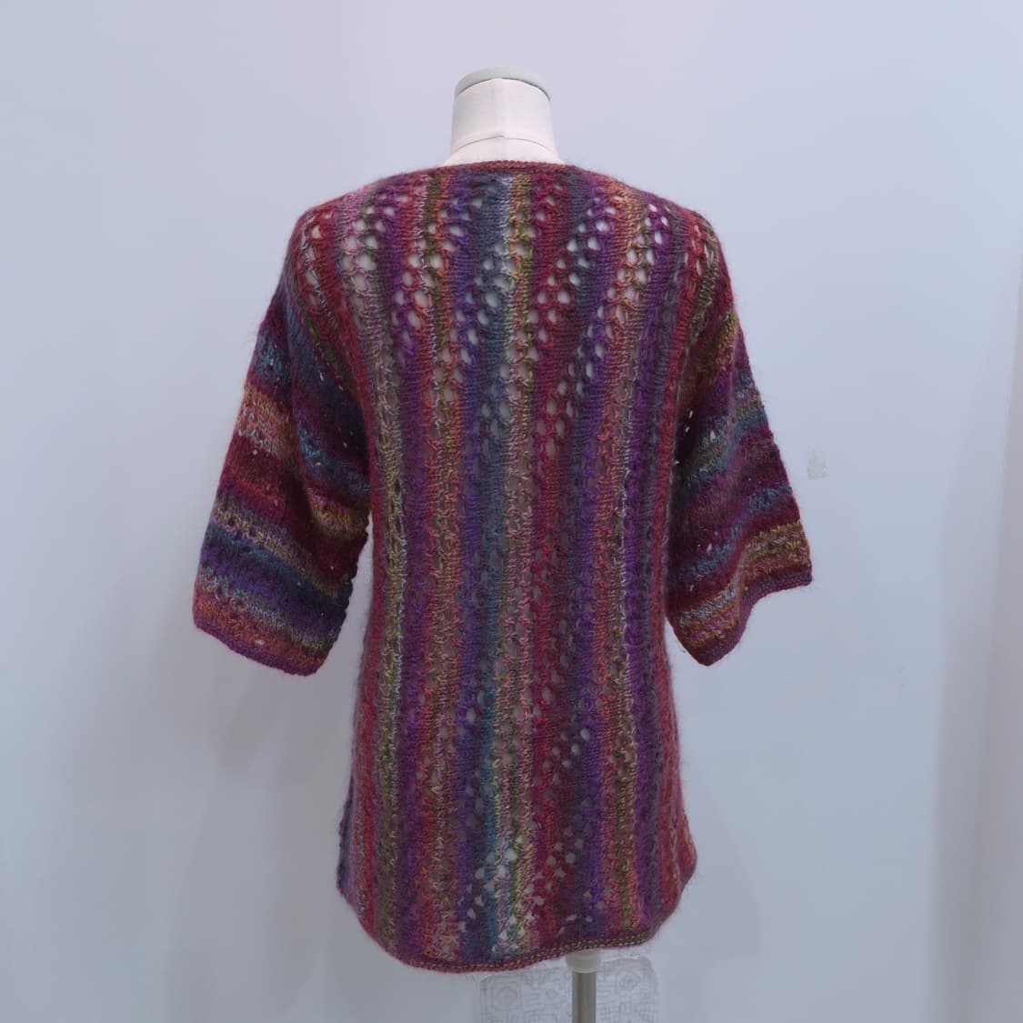 모헤어 멀티컬러 뜨개 롱니트 상품이미지2