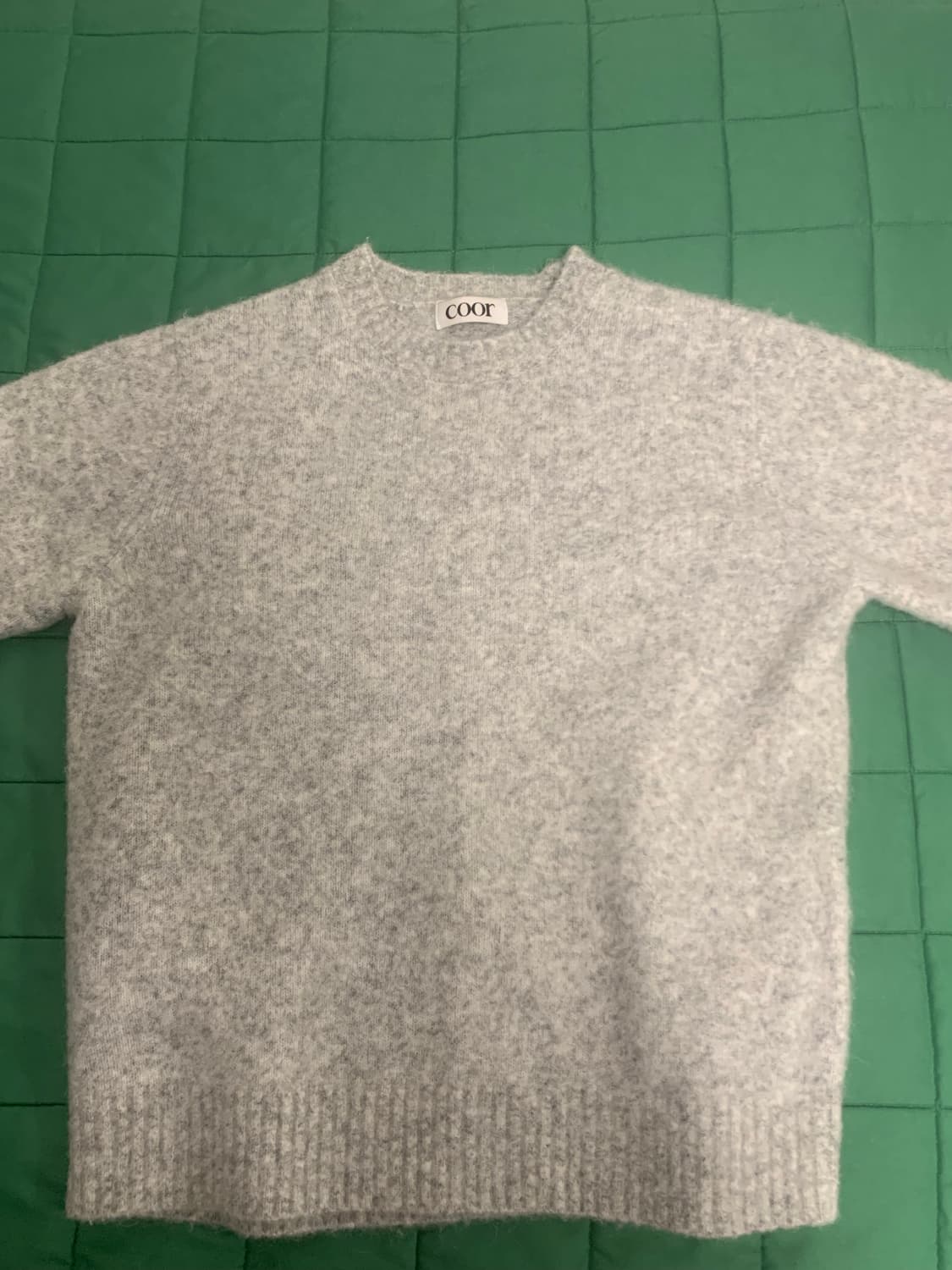 쿠어 헤어리 알파카 블렌드 크루넥 스웨터 니트 상품이미지1