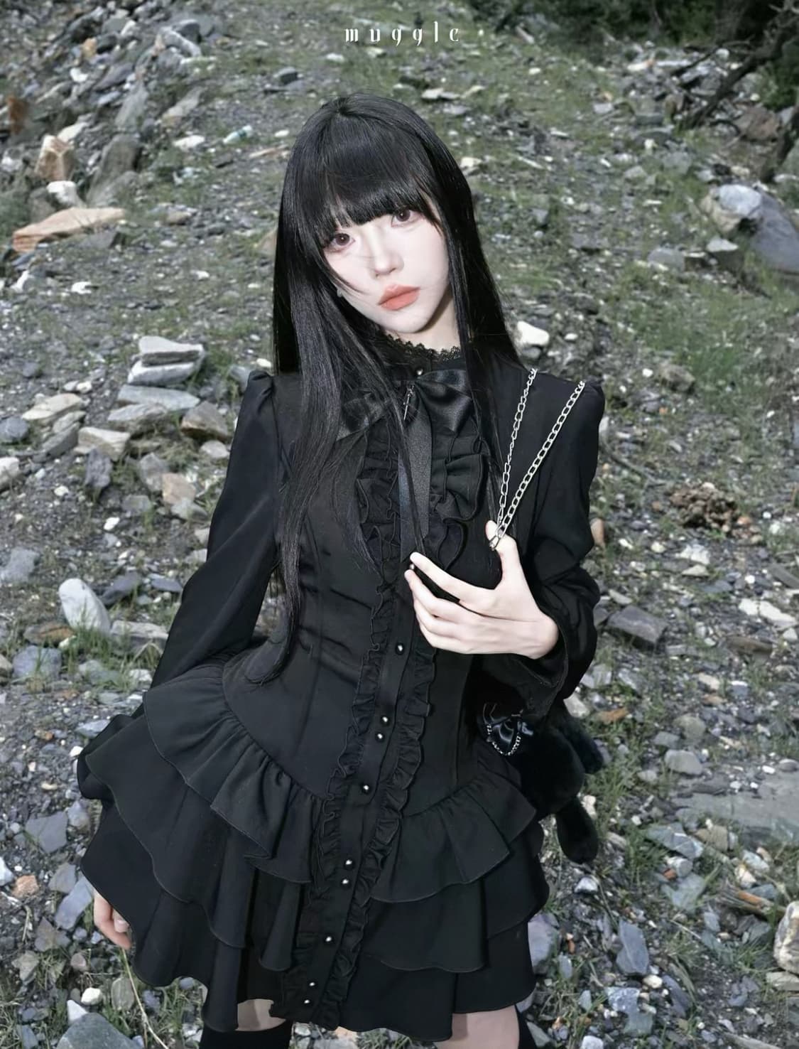 타오바오 타바 중브샵 옷 벼룩 판매 고딕 고스로리 로리타 레이스 원피스 상품이미지1