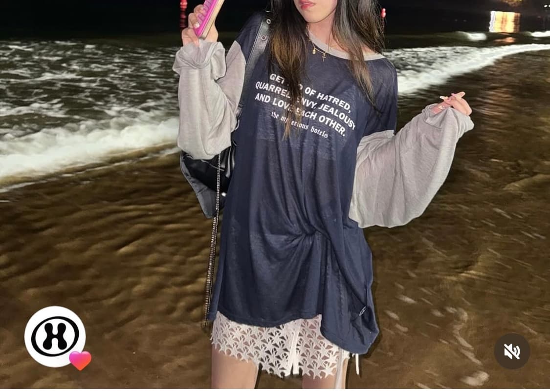 더미스테리어스호텔 시스루 티 상품이미지2