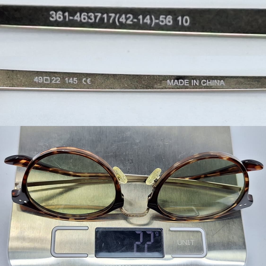 유니클로 361-463717 톨토이즈 레오파드 호피 메탈 콤비 안경테 상품이미지9