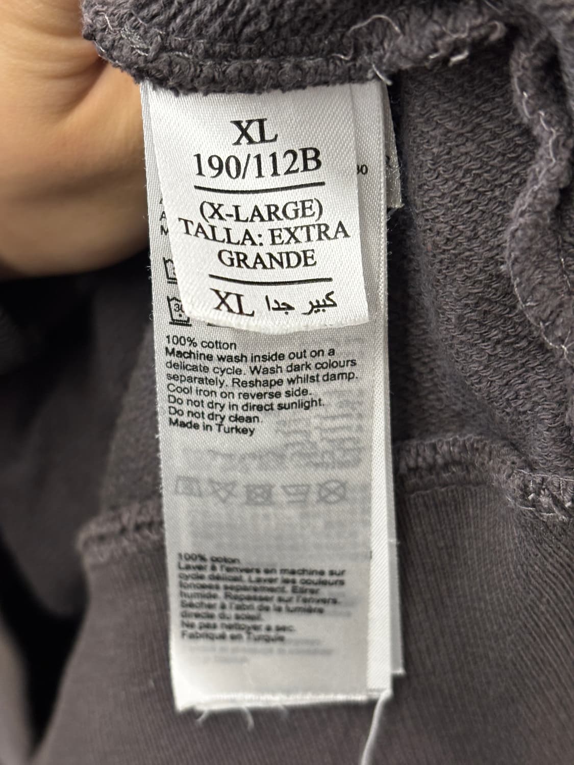 올세인츠 무지 후드티 그레이 XL  상품이미지5