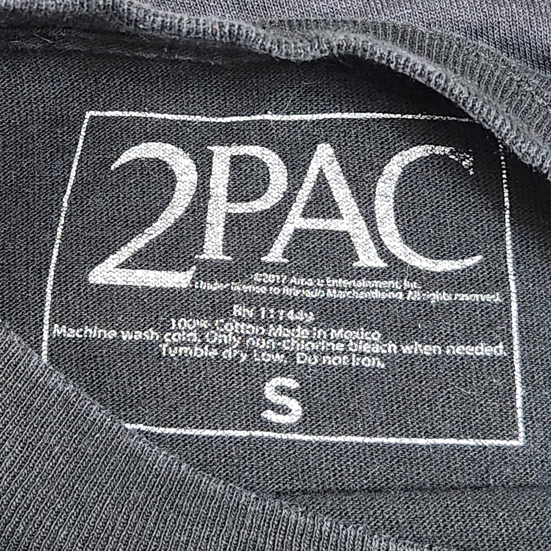 2PAC 샤커 빈티지 그래픽 블랙 반팔티 (S) 상품이미지4