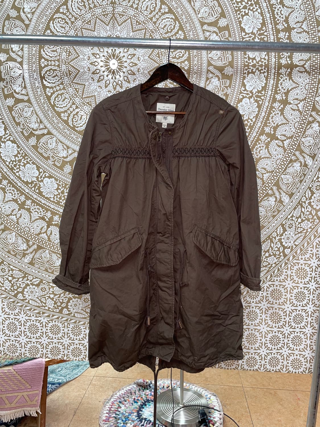 썰스데이아일랜드 여성 에스닉 롱 야상자켓  상품이미지3