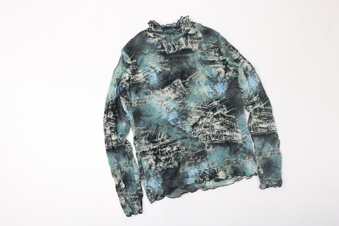 Suny Madonna 빈티지 아카이브 그래픽 시스루 터틀넥 (M) 상품이미지2