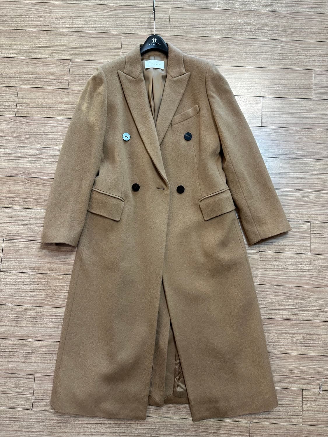 잇미샤 캐시미어 롱코트 85-160 (캐시미어100%) 1회착용 상품이미지1