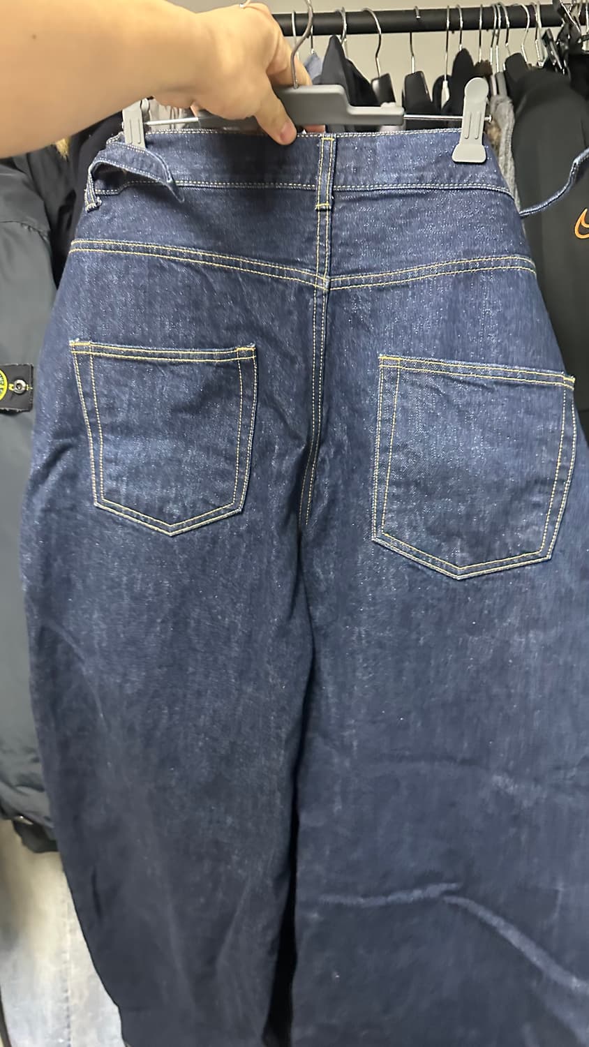 토니웩 와이드 레그 셀비지 데님 진 30 m 상품이미지6