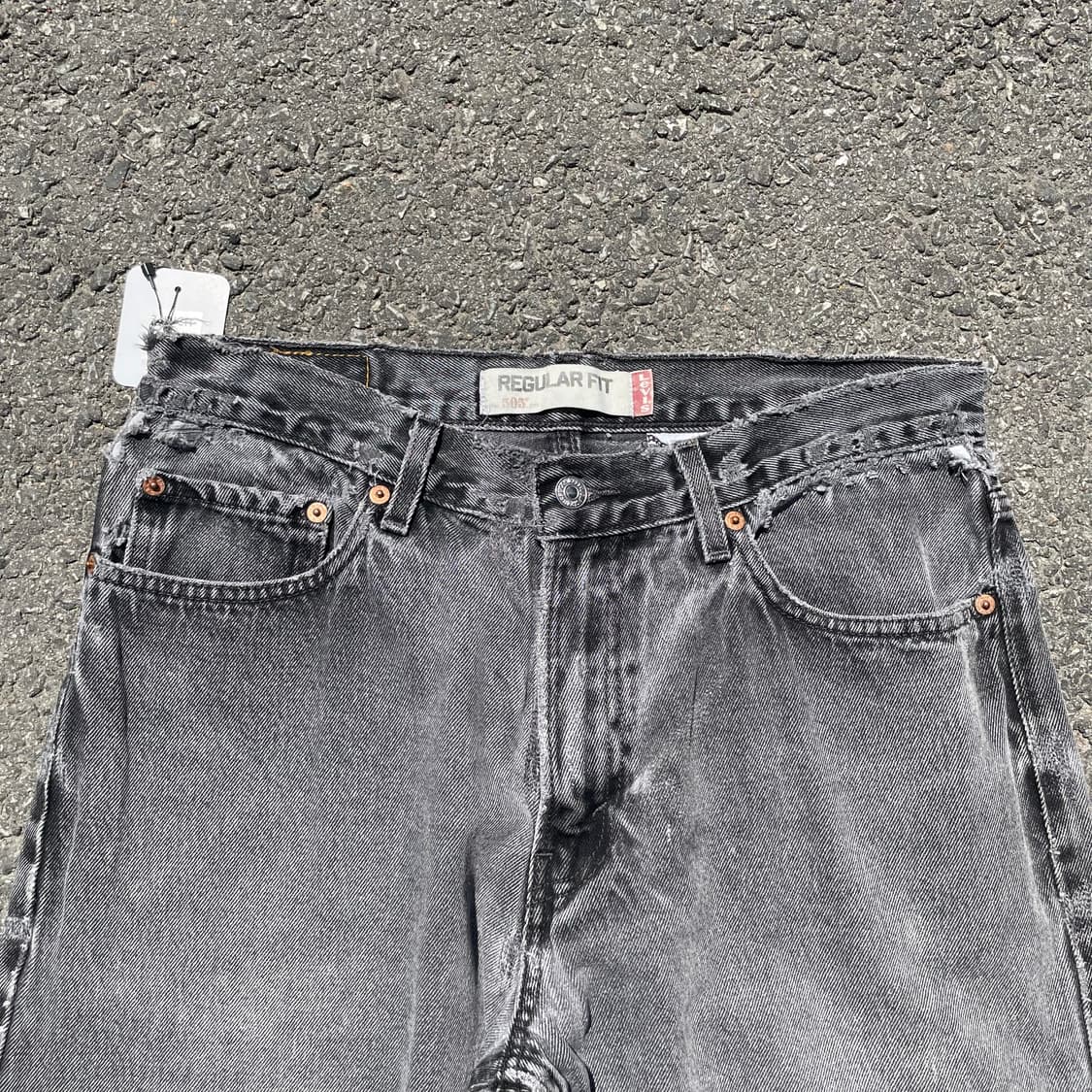 리바이스 505 흑청 데님팬츠 p440 상품이미지2
