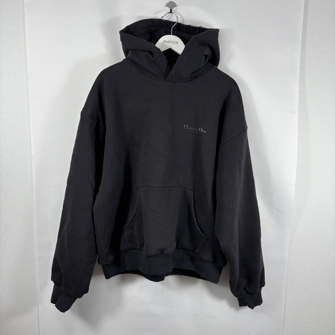 (새상품급,정품)디올 꾸뛰르 백로고 후드티 블랙 XXL 상품이미지4