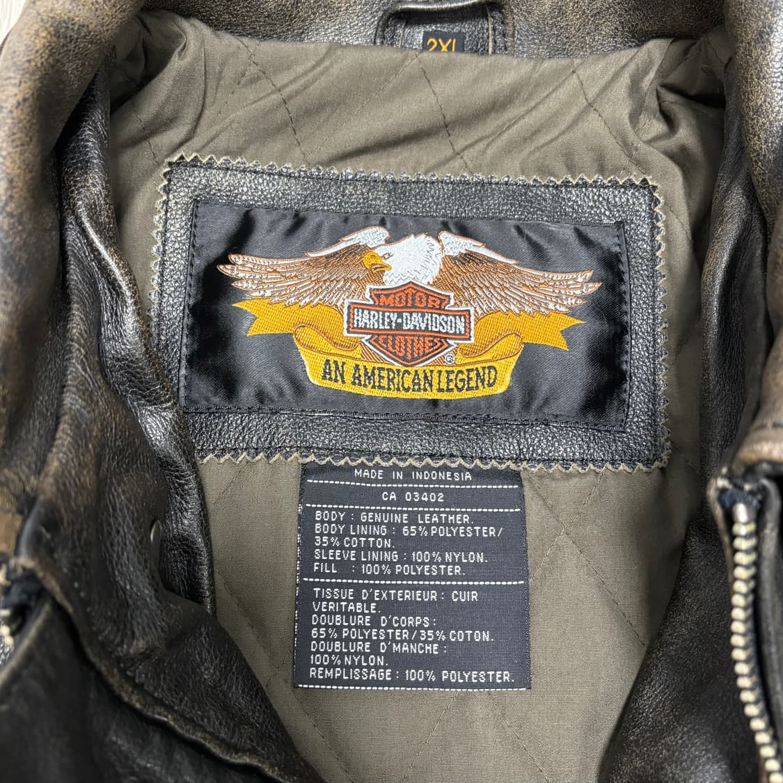 90s 할리 데이비슨 레더 자켓 상품이미지6