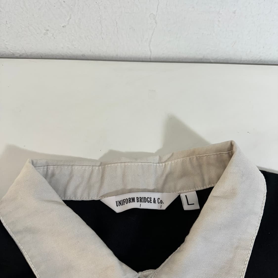 L 유니폼브릿지 블랙 화이트스티치 긴팔카라티 상품이미지4