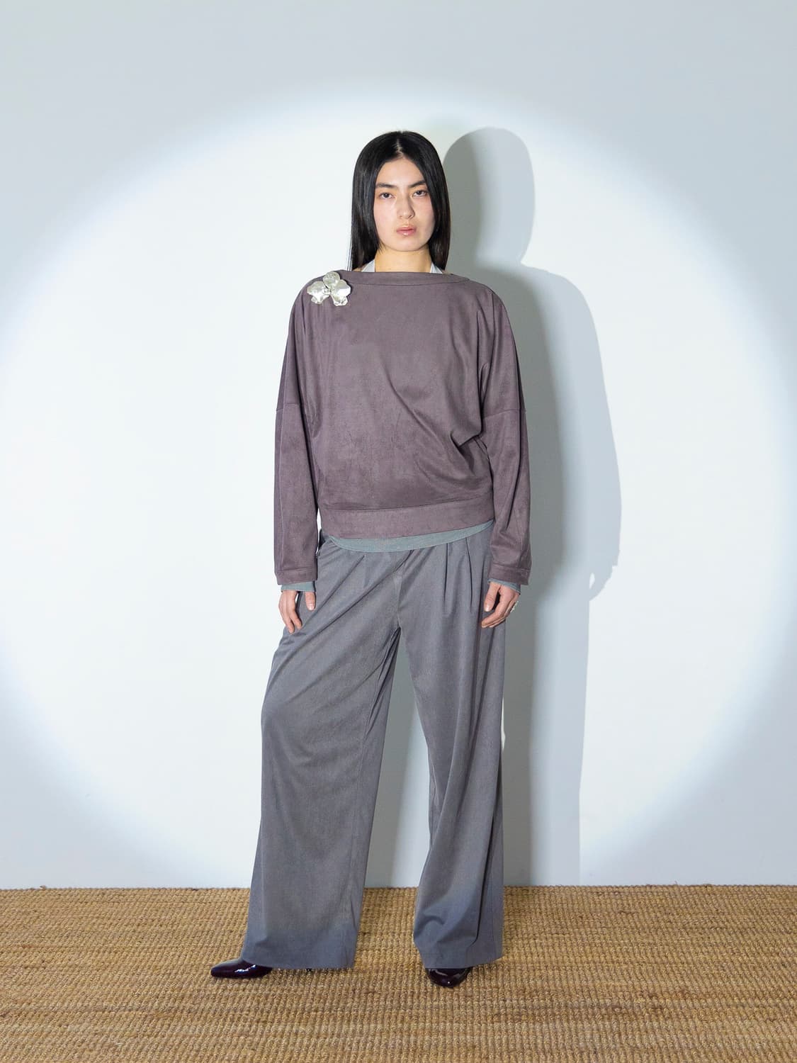 키야기 Volume Bell Shirts (plum) 상품이미지2